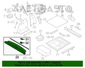 Capac portbagaj BMW X3 F25 11-17