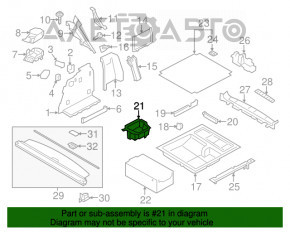 Карман багажника правый BMW X3 F25 11-17