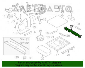 Capac portbagaj BMW X3 F25 11-17 negru, zgârieturi