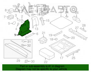 Обшивка арки правая BMW X3 F25 11-17