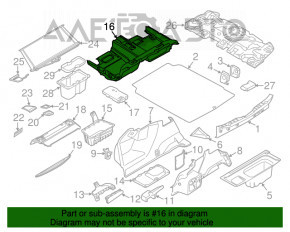 Покрытие пола заднее BMW 5 F10 11-13 чёрн