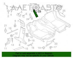 Platforma de odihnă pentru picioare BMW 5 F10 11-16 negru