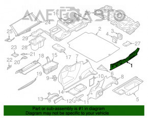 Capacul portbagajului BMW 5 F10 11-16