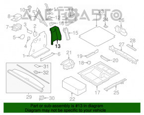 Capotă arc stânga BMW X3 F25 11-17, neagră centrală