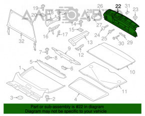 Накладка проема багажника Mini Cooper Countryman R60 10-16