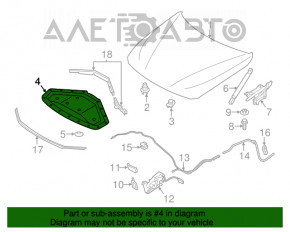 Izolarea capotei BMW 3 F30 12-18 cu rupturi