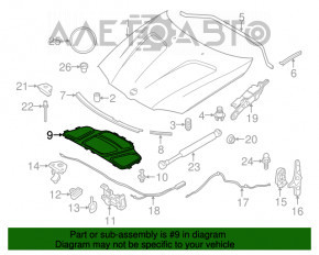 Изоляция капота BMW X3 F25 11-17 надрыв