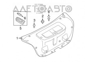 Обшивка крышки багажника BMW 5 F10 11-16