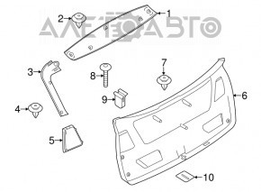 Capacul portbagajului inferior al usii BMW X3 F25 11-17 negru, zgârieturi