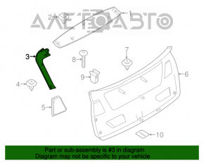 Capacul portbagajului dreapta BMW X3 F25 11-17 bej