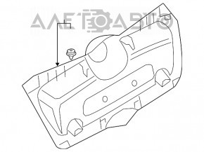 Capacul portbagajului Mini Cooper F56 3d 14- este uzat, indoit, cu fixările rupte.