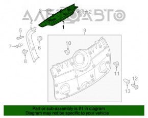 Capacul portbagajului superior al usii Mini Cooper Countryman R60 10-16 negru.