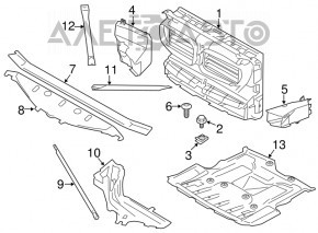 Husa TV BMW 5 F10 11-16 nou original OEM