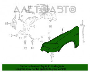 Aripa din față stânga BMW X5 E70 11-13 restilizat.