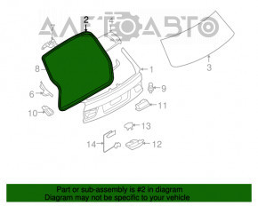 Garnitura de cauciuc pentru ușa portbagajului BMW X5 E70 07-13