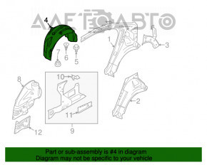 Aripa spate stânga BMW 5 F10 11-16 nou original