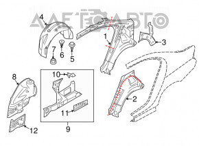 Aripa spate stânga BMW 5 F10 11-16 nou original