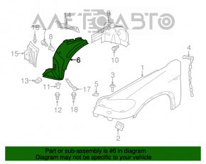 Bara de protecție față dreapta, partea din față a BMW X5 E70 11-13 restilizat.