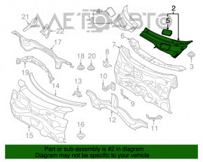 Grila stergatoarelor din plastic stanga Mini Cooper Countryman R60 10-16