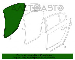 Garnitură de etanșare a ușii spate stânga BMW 5 F10 11-16