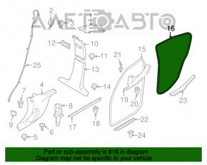 Garnitura de ușă spate dreapta pentru BMW 3 F30 12-18