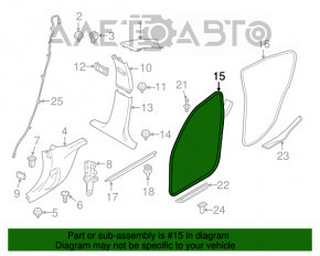 Уплотнитель дверного проема передний правый BMW 3 F30 12-18 потерт