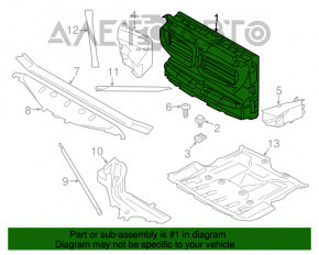 Jaluzele deflectorului radiatorului asamblate pentru BMW 5 F10 11-16