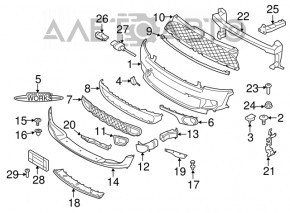 Conducta de aer frontal dreapta pentru bara fata Mini Cooper S Clubman R55 11-14 reconditionata