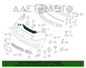 Grila bara fata BMW 5 F10 11-16 M Pack