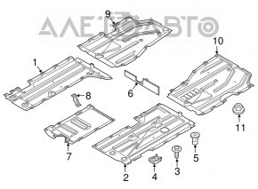 Защита днища передняя левая BMW X3 F25 11-17