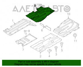 Protecție pentru partea din spate a podelei, dreapta, pentru BMW X3 F25 11-17