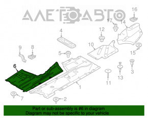 Защита днища передняя левая BMW 3 F30 4d 12-18 трещина