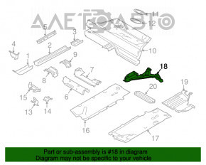 Защита днища передняя правая Mini Cooper F56 3d 14-