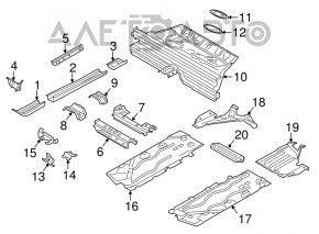 Защита днища передняя правая Mini Cooper F56 3d 14-