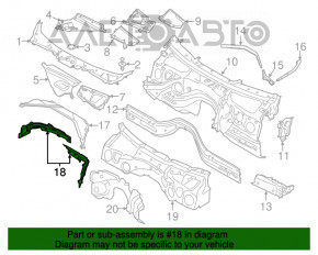 Кронштейн решетки дворников левый BMW 3 F30 12-18