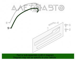 Moldura cromată laterală a acoperișului dreapta pentru BMW 335i e92 07-13.