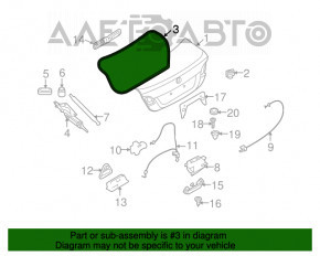 Уплотнитель крышки багажника BMW 335i e92 07-13 купе