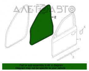 Garnitura ușii față stânga BMW 5 F10 11-16 nouă originală OEM