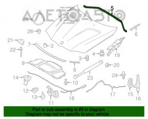 Уплотнитель капота задний BMW X3 F25 11-17