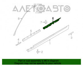 Prinderea treptei stângi BMW 5 F10 11-16 spate