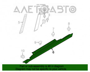 Pragul drept Mini Cooper F56 3d 14-19 pre-restilizare, structura