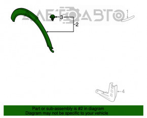 Capacul aripii din față stânga Mini Cooper F56 3d 14- negru