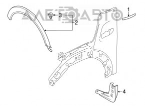 Capacul aripii din față dreapta Mini Cooper F56 3d 14- structura