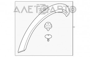 Capacul aripii spate dreapta Mini Cooper F56 3d 14- negru