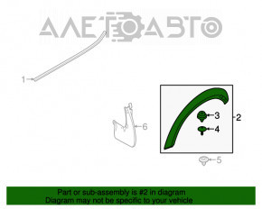 Capacul aripii spate dreapta Mini Cooper F56 3d 14- negru