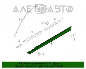 Порог правый BMW 5 F10 11-16 M Pack