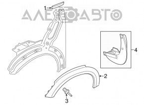 Capacul aripii fata stanga Mini Cooper Countryman R60 10-16 zgarieturi, uzura, fixarile sunt rupte.