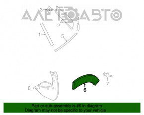 Capacul aripii spate stânga Mini Cooper Countryman R60 10-16 zgârietură