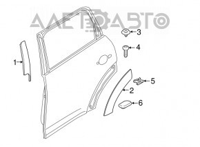 Capacul ușii laterale inferioare din spate stânga Mini Cooper Countryman R60 10-16