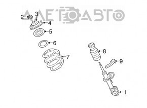 Arcul elicoidal frontal stânga Jeep Patriot 11-17